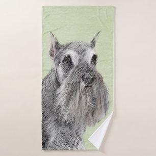 Schnauzer (Riese, Standard) Malerei - Hundekunst Badhandtuch Set