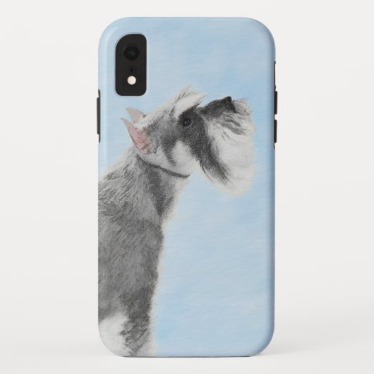 Schnauzer (Riese, Standard) Malerei - Hundekunst Case-Mate iPhone Hülle (Rückseite)