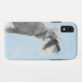 Schnauzer (Riese, Standard) Malerei - Hundekunst Case-Mate iPhone Hülle (Rückseite (Horizontal))
