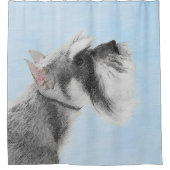 Schnauzer (Riese, Standard) Malerei - Hundekunst Duschvorhang (Vorderseite)
