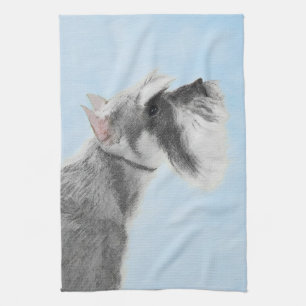 Schnauzer (Riese, Standard) Malerei - Hundekunst Geschirrtuch