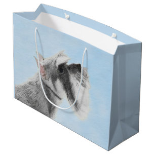 Schnauzer (Riese, Standard) Malerei - Hundekunst Große Geschenktüte