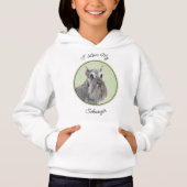 Schnauzer (Riese, Standard) Malerei - Hundekunst Hoodie (Vorderseite)