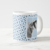Schnauzer (Riese, Standard) Malerei - Hundekunst Jumbo-Tasse (Vorderseite Rechts)