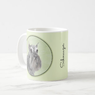 Schnauzer (Riese, Standard) Malerei - Hundekunst Kaffeetasse