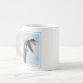 Schnauzer (Riese, Standard) Malerei - Hundekunst Kaffeetasse (Vorderseite Links)