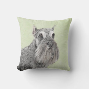 Schnauzer (Riese, Standard) Malerei - Hundekunst Kissen