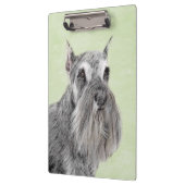 Schnauzer (Riese, Standard) Malerei - Hundekunst Klemmbrett (Links)