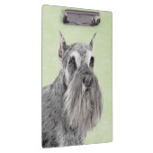 Schnauzer (Riese, Standard) Malerei - Hundekunst Klemmbrett (Rechts)