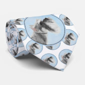 Schnauzer (Riese, Standard) Malerei - Hundekunst Krawatte (Gerollt)