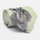 Schnauzer (Riese, Standard) Malerei - Hundekunst Krawatte (Gerollt)