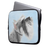 Schnauzer (Riese, Standard) Malerei - Hundekunst Laptopschutzhülle (Vorderseite Links)