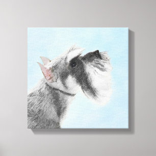 Schnauzer (Riese, Standard) Malerei - Hundekunst Leinwanddruck