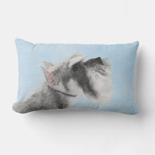 Schnauzer (Riese, Standard) Malerei - Hundekunst Lendenkissen
