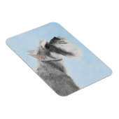 Schnauzer (Riese, Standard) Malerei - Hundekunst Magnet (Rechte Seite)