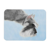 Schnauzer (Riese, Standard) Malerei - Hundekunst Magnet (Horizontal)