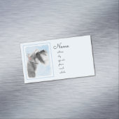 Schnauzer (Riese, Standard) Malerei - Hundekunst Magnetische Visitenkarte (Beispiel)