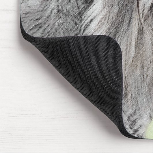 Schnauzer (Riese, Standard) Malerei - Hundekunst Mousepad (Ecke)