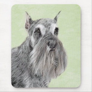 Schnauzer (Riese, Standard) Malerei - Hundekunst Mousepad