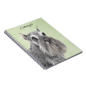 Schnauzer (Riese, Standard) Malerei - Hundekunst Notizblock (Rechte Seite)