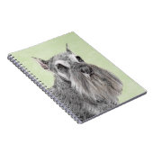 Schnauzer (Riese, Standard) Malerei - Hundekunst Notizblock (Rechte Seite)