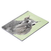 Schnauzer (Riese, Standard) Malerei - Hundekunst Notizblock (Linke Seite)