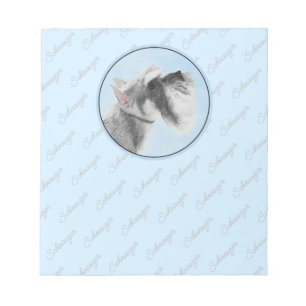 Schnauzer (Riese, Standard) Malerei - Hundekunst Notizblock