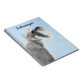 Schnauzer (Riese, Standard) Malerei - Hundekunst Notizblock (Rechte Seite)
