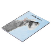Schnauzer (Riese, Standard) Malerei - Hundekunst Notizblock (Linke Seite)