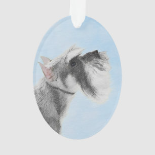 Schnauzer (Riese, Standard) Malerei - Hundekunst Ornament