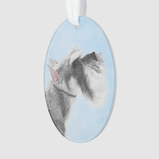 Schnauzer (Riese, Standard) Malerei - Hundekunst Ornament (Vorderseite)