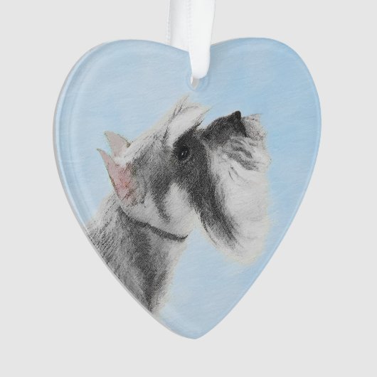 Schnauzer (Riese, Standard) Malerei - Hundekunst Ornament (Vorderseite)