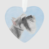 Schnauzer (Riese, Standard) Malerei - Hundekunst Ornament (Rückseite)