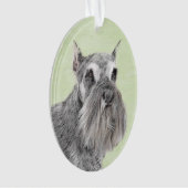 Schnauzer (Riese, Standard) Malerei - Hundekunst Ornament (Vorderseite)