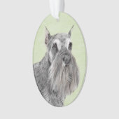 Schnauzer (Riese, Standard) Malerei - Hundekunst Ornament (Vorderseite)