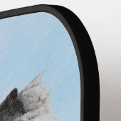 Schnauzer (Riese, Standard) Malerei - Hundekunst Pickleball Schläger (Linke Seite)