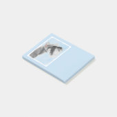 Schnauzer (Riese, Standard) Malerei - Hundekunst Post-it Klebezettel (angewinkelt)