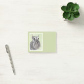Schnauzer (Riese, Standard) Malerei - Hundekunst Post-it Klebezettel (Büro)