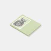 Schnauzer (Riese, Standard) Malerei - Hundekunst Post-it Klebezettel (angewinkelt)