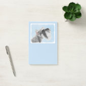 Schnauzer (Riese, Standard) Malerei - Hundekunst Post-it Klebezettel (Büro)