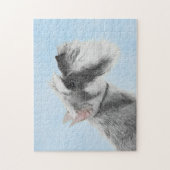 Schnauzer (Riese, Standard) Malerei - Hundekunst Puzzle (Vertikal)