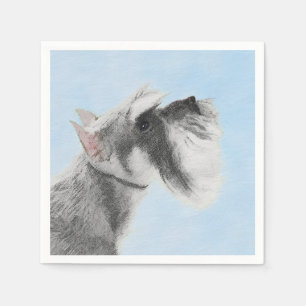 Schnauzer (Riese, Standard) Malerei - Hundekunst Serviette