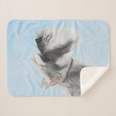 Schnauzer (Riese, Standard) Malerei - Hundekunst Sherpadecke (Vorderseite (Horizontal))