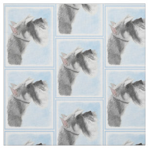 Schnauzer (Riese, Standard) Malerei - Hundekunst Stoff