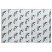 Schnauzer (Riese, Standard) Malerei - Hundekunst Stoff (Fat Quarter (45,7 x 55,9 cm))