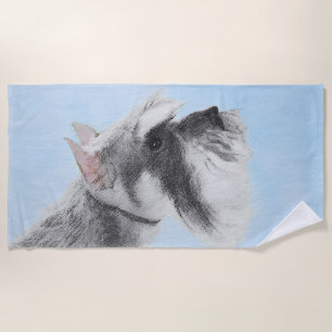 Schnauzer (Riese, Standard) Malerei - Hundekunst Strandtuch