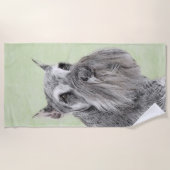 Schnauzer (Riese, Standard) Malerei - Hundekunst Strandtuch (Vorderseite)