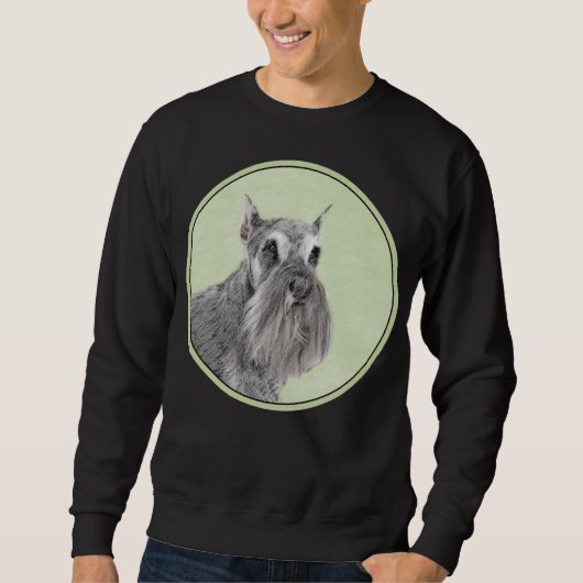Schnauzer (Riese, Standard) Malerei - Hundekunst Sweatshirt (Vorderseite)