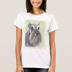 Schnauzer (Riese, Standard) Malerei - Hundekunst T-Shirt