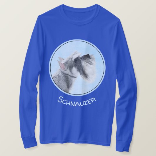 Schnauzer (Riese, Standard) Malerei - Hundekunst T-Shirt (Design vorne)